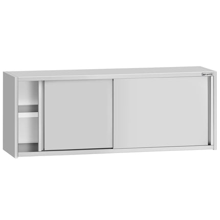 GGM Gastro Commercial Stainless Steel Wall Cupboard ECO - 2000x400x650mm - with Sliding Doors