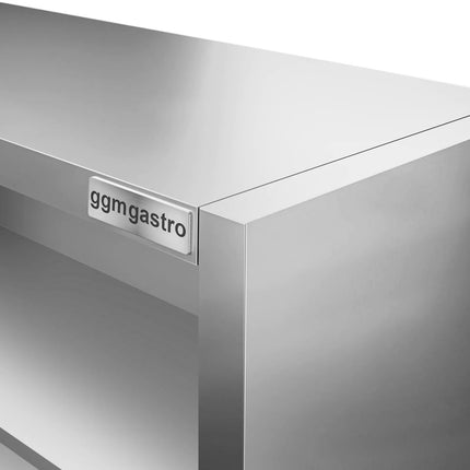 GGM Gastro Commercial Stainless Steel Wall Cupboard ECO - 2000x400x650mm - Open Front (no doors)