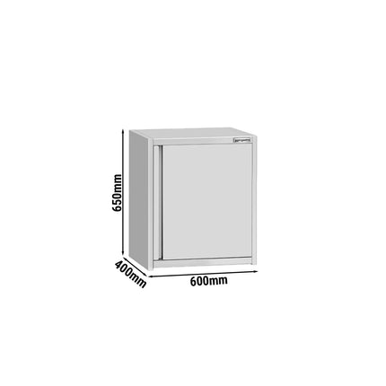 GGM Gastro Commercial Stainless Steel Wall Cupboard ECO - 600x400x650mm - with Single Hinged Door