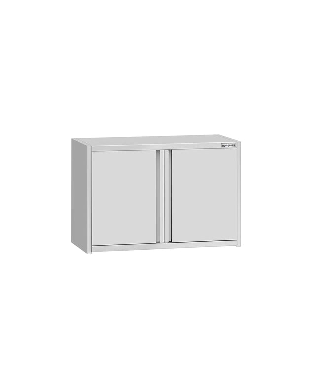 GGM Gastro Commercial Stainless Steel Wall Cupboard ECO - 800x400x650mm - with Hinged Doors (opaque)
