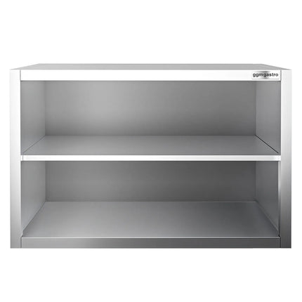 GGM Gastro Commercial Stainless Steel Wall Cupboard ECO - 800x400x650mm - Open Front (no doors)