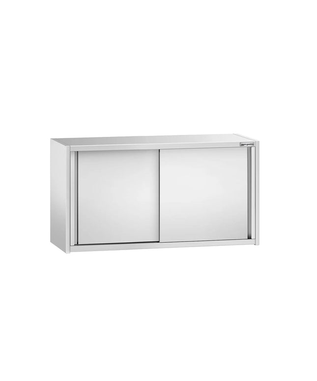 GGM Gastro Commercial Stainless Steel Wall Cupboard PREMIUM - 1200x400x650mm - with Sliding Doors