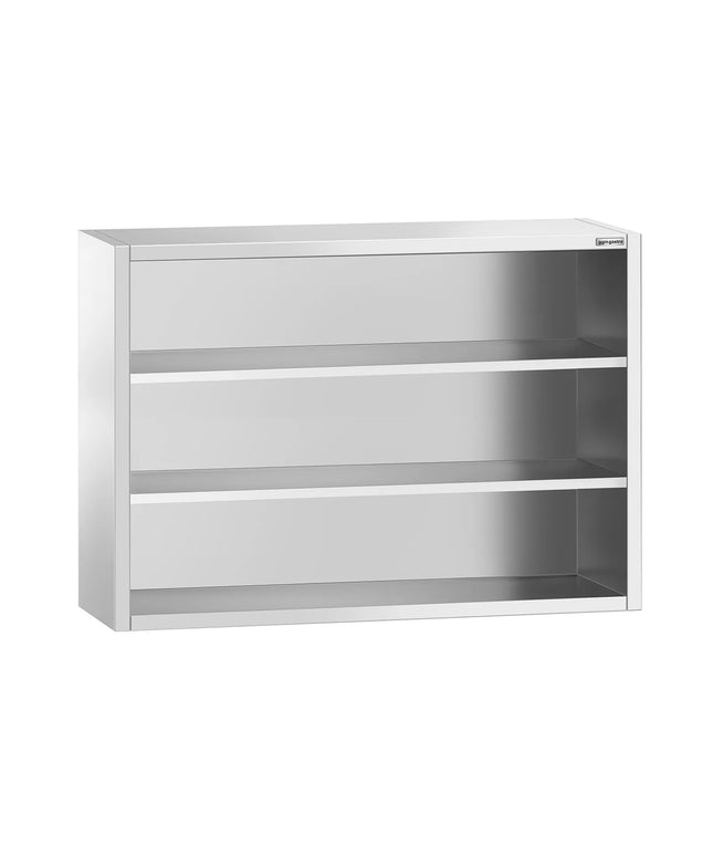 GGM Gastro Commercial Stainless Steel Wall Cupboard PREMIUM - 1400x400x1000mm - Open Front (no doors)
