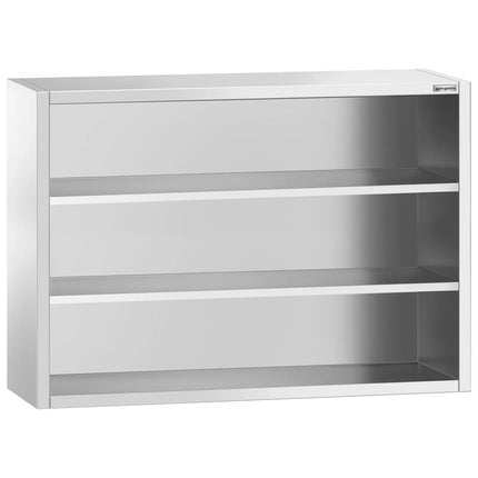 GGM Gastro Commercial Stainless Steel Wall Cupboard PREMIUM - 1400x400x1000mm - Open Front (no doors)