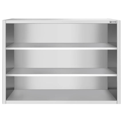 GGM Gastro Commercial Stainless Steel Wall Cupboard PREMIUM - 1400x400x1000mm - Open Front (no doors)