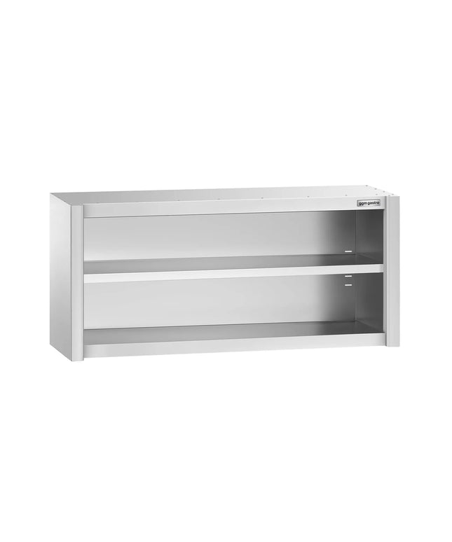 GGM Gastro Commercial Stainless Steel Wall Cupboard PREMIUM - 1400x400x650mm - Open Front (no doors)