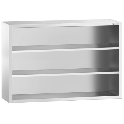 GGM Gastro Commercial Stainless Steel Wall Cupboard PREMIUM - 1600x400x1000mm - Open Front