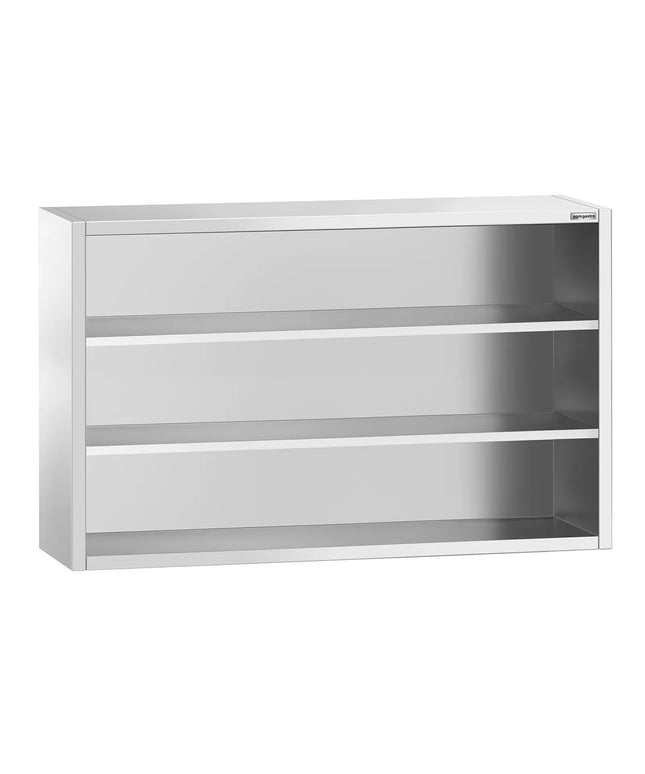 GGM Gastro Commercial Stainless Steel Wall Cupboard PREMIUM - 1800x400x1000mm - Open Front