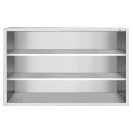 GGM Gastro Commercial Stainless Steel Wall Cupboard PREMIUM - 1800x400x1000mm - Open Front