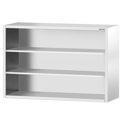 GGM Gastro Commercial Stainless Steel Wall Cupboard PREMIUM - 1800x400x1000mm - Open Front