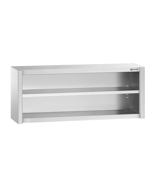 GGM Gastro Commercial Stainless Steel Wall Cupboard PREMIUM - 1800x400x650mm - Open Front