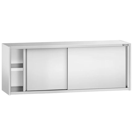 GGM Gastro Commercial Stainless Steel Wall Cupboard PREMIUM - 2000x400x650mm - with Sliding Doors
