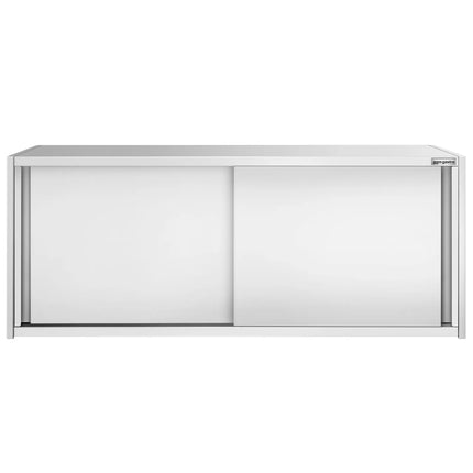 GGM Gastro Commercial Stainless Steel Wall Cupboard PREMIUM - 2000x400x650mm - with Sliding Doors