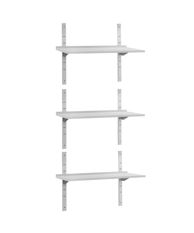GGM Gastro Commercial Stainless Steel Wall Shelf ECO - 1400x300mm - with 3 Tiers