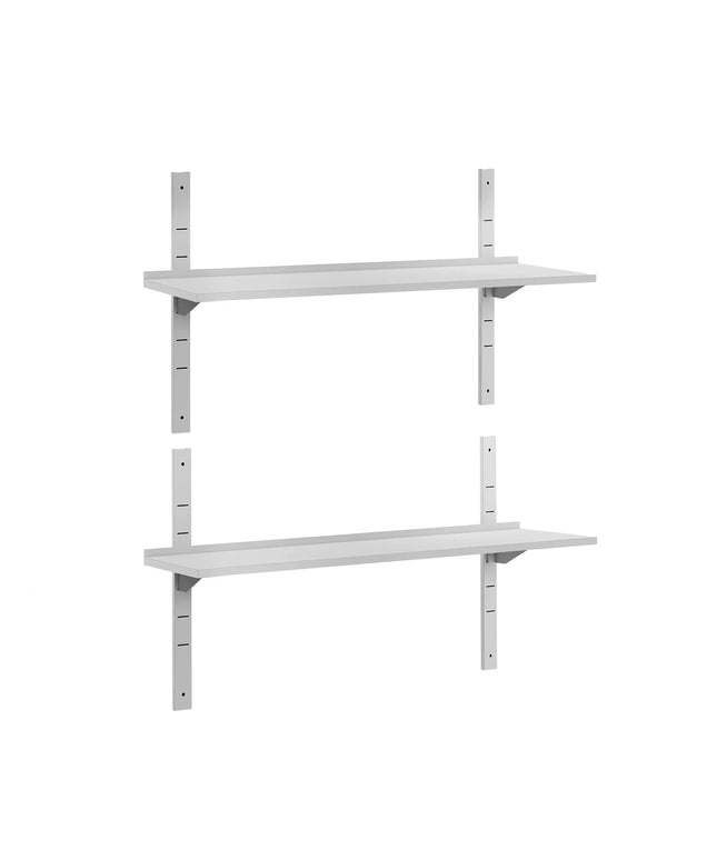 GGM Gastro Commercial Stainless Steel Wall Shelf ECO - 1500x300mm - 2 Tiers