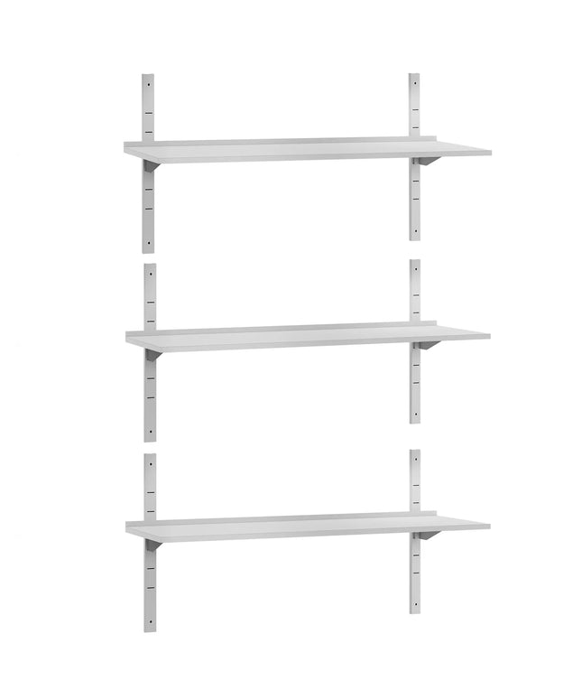 GGM Gastro Commercial Stainless Steel Wall Shelf ECO - 1600x300mm - 3 Tiers