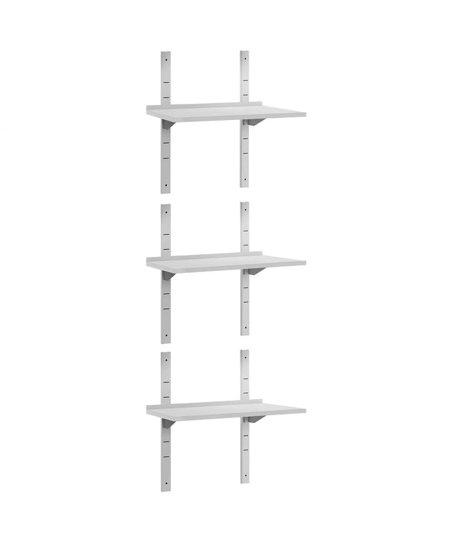 GGM Gastro Commercial Stainless Steel Wall Shelf ECO - 800x300mm - 3 Tiers