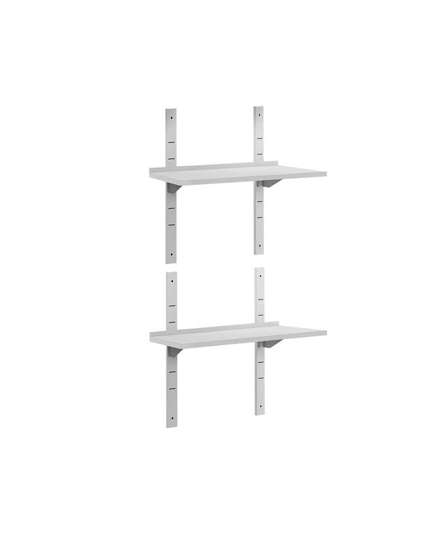 GGM Gastro Commercial Stainless Steel Wall Shelf ECO - 800x400mm - with 2 Tiers