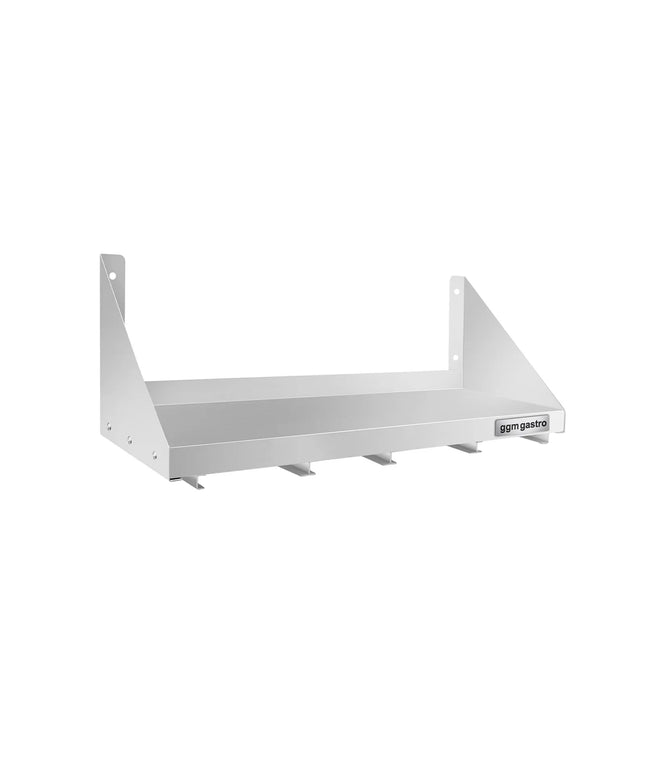 GGM Gastro Commercial Stainless Steel Wall Shelf for Containers 4x GN 1/6 - 800x300mm - with Single Tier