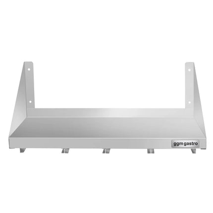 GGM Gastro Commercial Stainless Steel Wall Shelf for Containers 4x GN 1/6 - 800x300mm - with Single Tier
