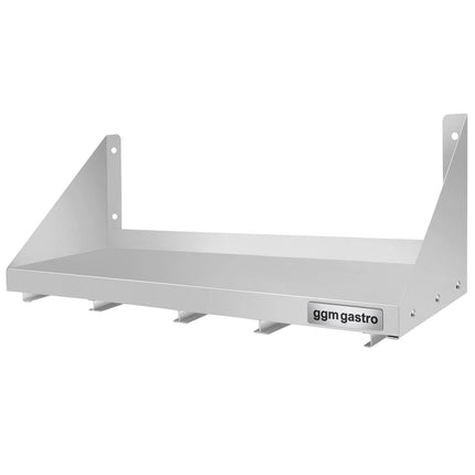 GGM Gastro Commercial Stainless Steel Wall Shelf for Containers 4x GN 1/6 - 800x300mm - with Single Tier