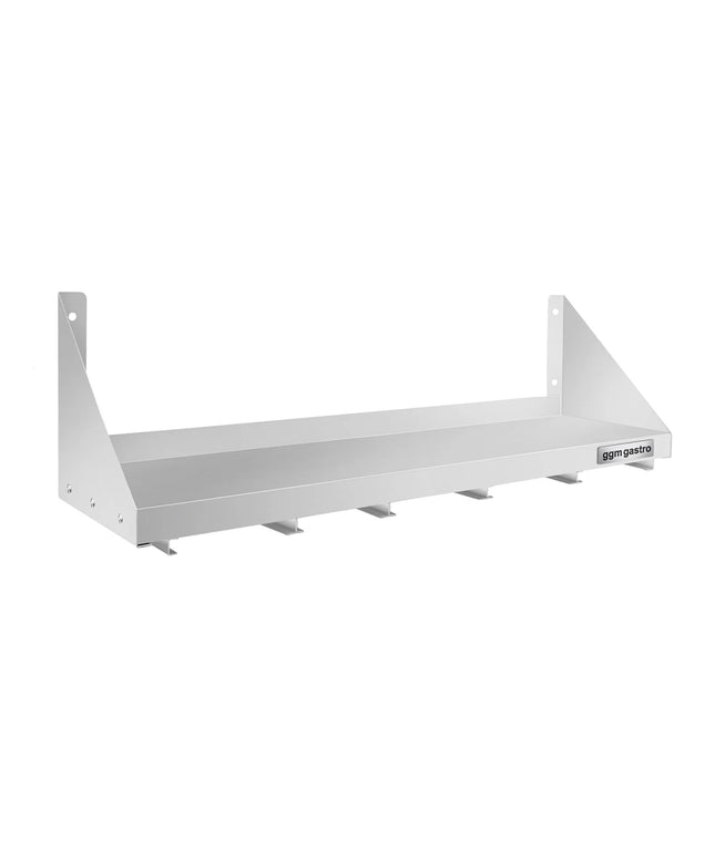 GGM Gastro Commercial Stainless Steel Wall Shelf for Containers 5x GN 1/6 - 1000x300mm - with Single Tier