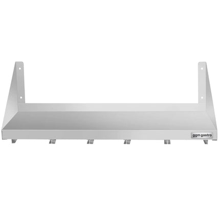 GGM Gastro Commercial Stainless Steel Wall Shelf for Containers 5x GN 1/6 - 1000x300mm - with Single Tier
