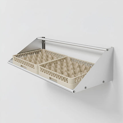 GGM Gastro Commercial Stainless Steel Wall Shelf for Dishwasher Racks 500x500mm - 1067x457mm - with Single Tier