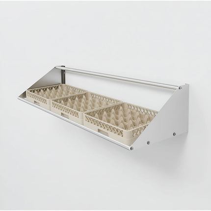 GGM Gastro Commercial Stainless Steel Wall Shelf for Dishwasher Racks 500x500mm - 1575x457mm - with Single Tier