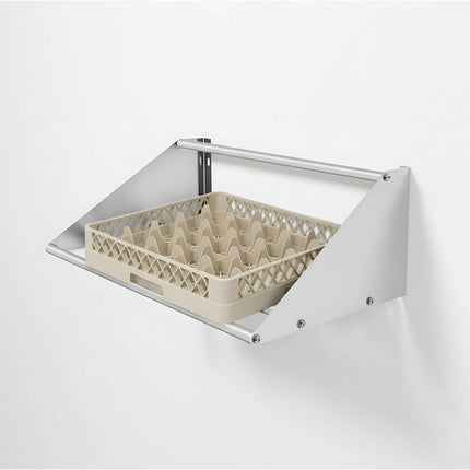 GGM Gastro Commercial Stainless Steel Wall Shelf for Dishwasher Racks 500x500mm - 559x457mm - with Single Tier