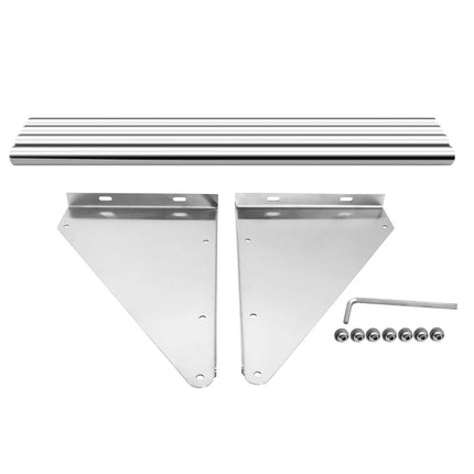 GGM Gastro Commercial Stainless Steel Wall Shelf for Dishwasher Racks 500x500mm - 1575x457mm - with Single Tier