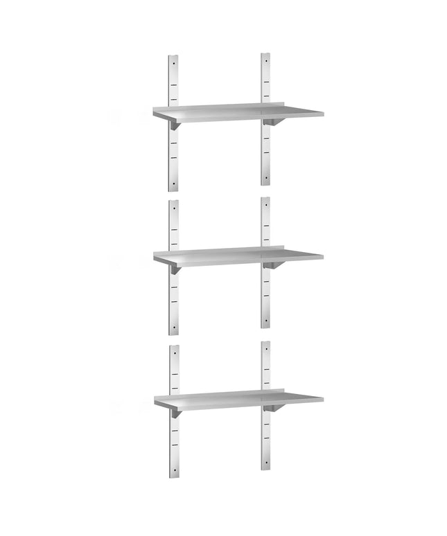 GGM Gastro Commercial Stainless Steel Wall Shelf PREMIUM - 1000x300mm - 3 Tiers
