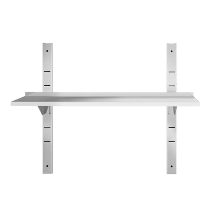 GGM Gastro Commercial Stainless Steel Wall Shelf PREMIUM - 1000x300mm - with Single Tier