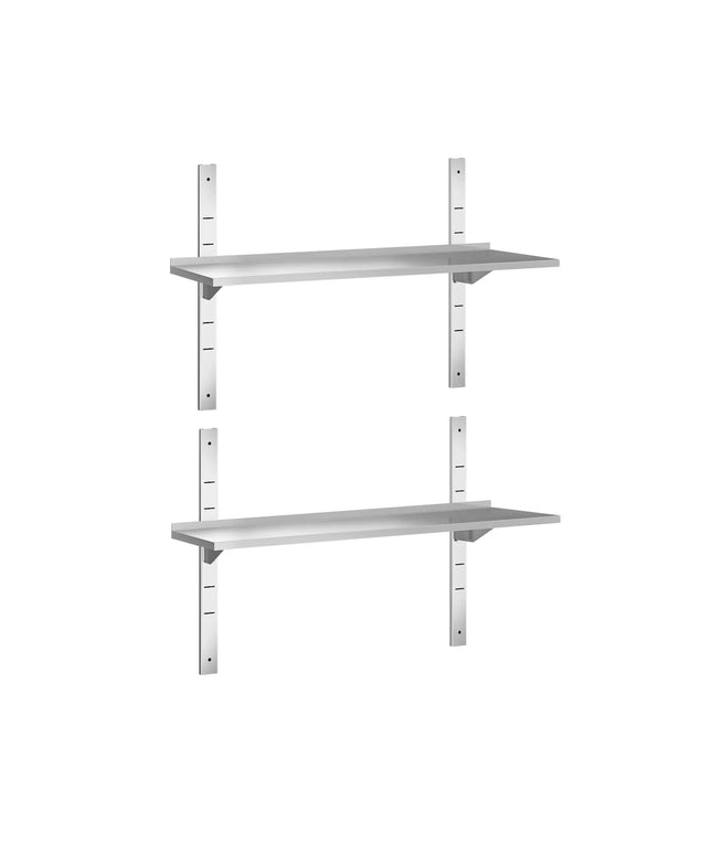 GGM Gastro Commercial Stainless Steel Wall Shelf PREMIUM - 1400x300mm - 2 Tiers