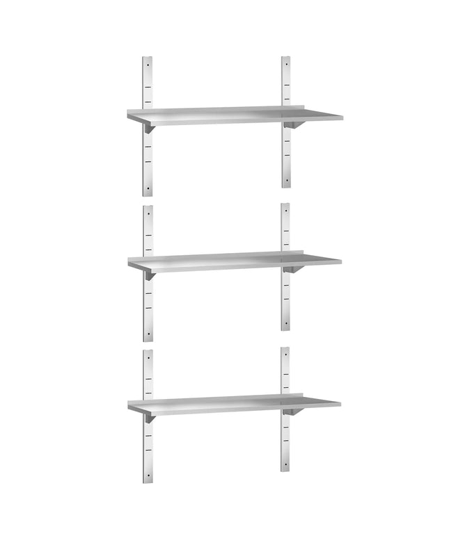 GGM Gastro Commercial Stainless Steel Wall Shelf PREMIUM - 1400x300mm - 3 Tiers