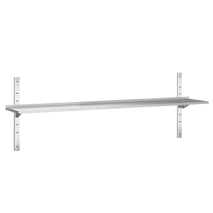 GGM Gastro Commercial Stainless Steel Wall Shelf PREMIUM - 2000x300mm - 2 Tiers