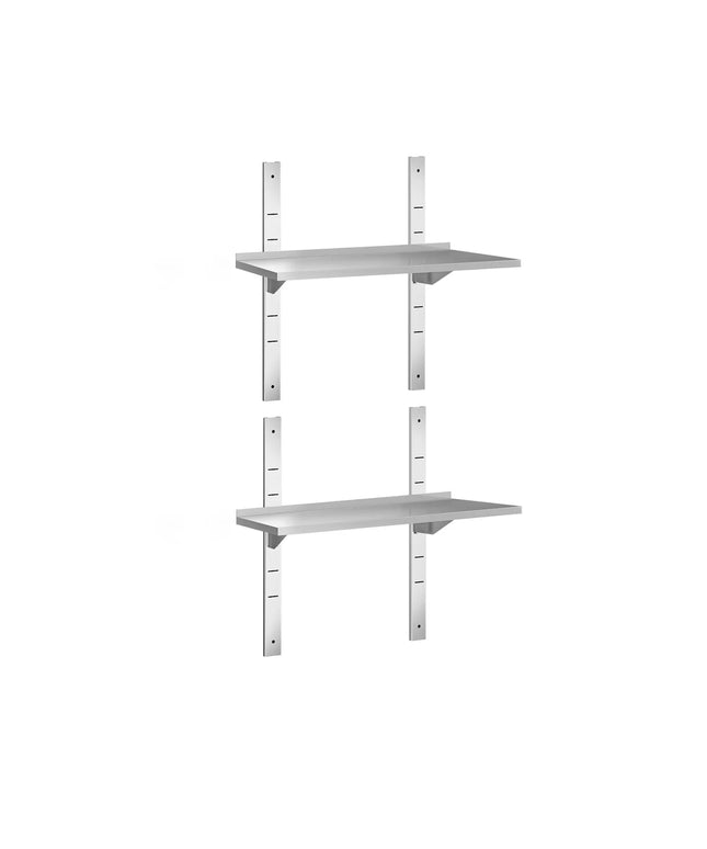 GGM Gastro Commercial Stainless Steel Wall Shelf PREMIUM - 800x300mm - 2 Tiers
