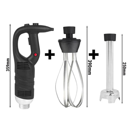 GGM Gastro Commercial Stick Blender - with Detachable 250mm Shaft & Whisk Attachment - 450W - Variable Speed