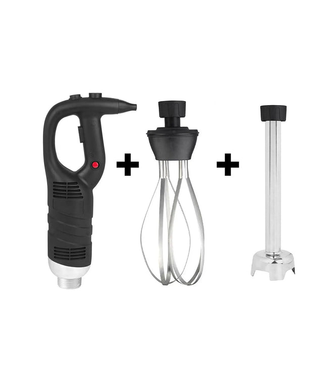 GGM Gastro Commercial Stick Blender - with Detachable 300mm Shaft & Whisk Attachment - 450W - Single Speed