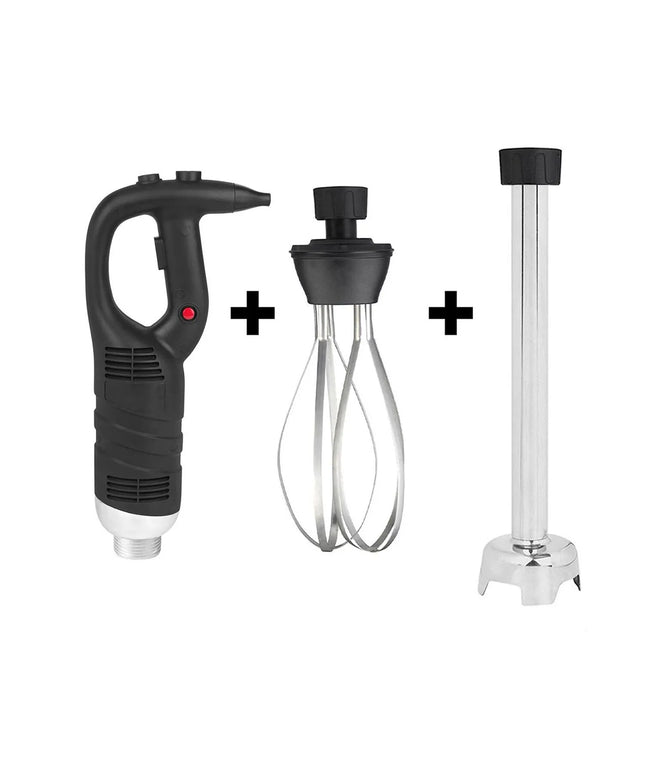 GGM Gastro Commercial Stick Blender - with Detachable 400mm Shaft & Whisk Attachment - 450W - Single Speed