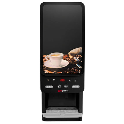 GGM Gastro Commercial tabletop instant hot drinks machine, 2 ingredient canisters — 1.8 kW — Touch — Black