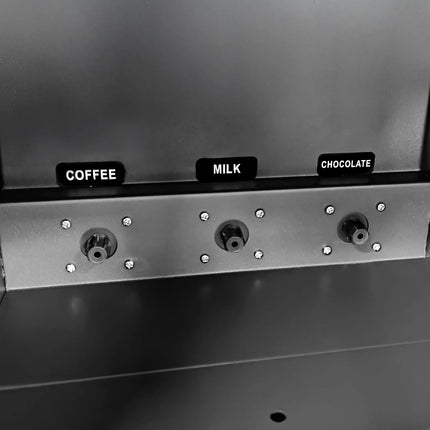 GGM Gastro Commercial tabletop instant hot drinks machine, 3 ingredient canisters — 2.5 kW — Touch — Black
