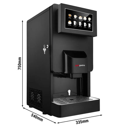 GGM Gastro Commercial tabletop instant hot drinks machine, 4 ingredient canisters — 2.0 kW — Touch — Black