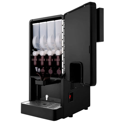 GGM Gastro Commercial tabletop instant hot drinks machine, 4 ingredient canisters — 2.0 kW — Touch — Black