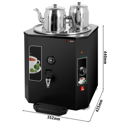GGM Gastro Commercial Tea Urn Manual Fill - 23 Litres - 2.5 kW - with 2 teapots
