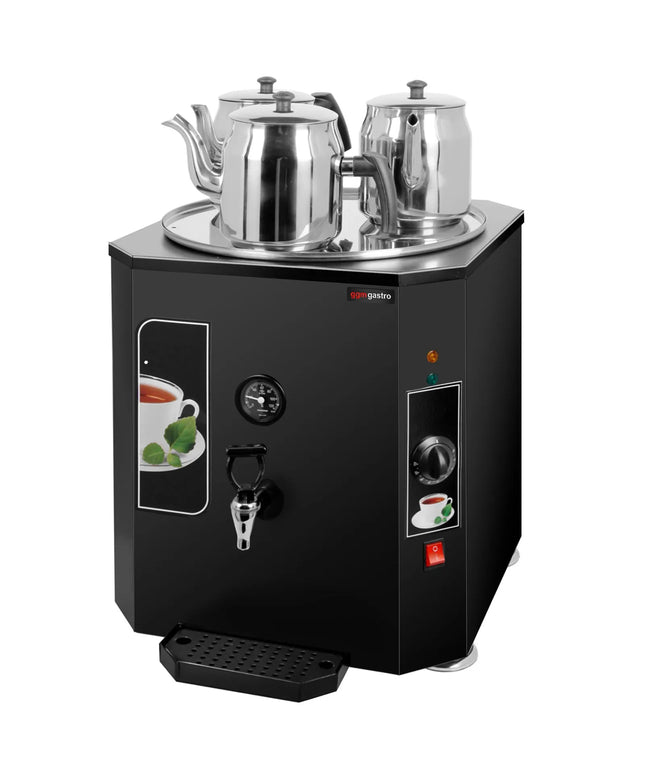 GGM Gastro Commercial Tea Urn Manual Fill - 37 Litres - 3.5 kW - with 3 teapots