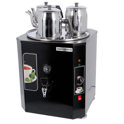 GGM Gastro Commercial Tea Urn Manual Fill - 37 Litres - 3.5 kW - with 3 teapots