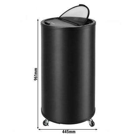 GGM Gastro Commercial Top Loading Bottle Cooler - Black; Glass Lid - 58L