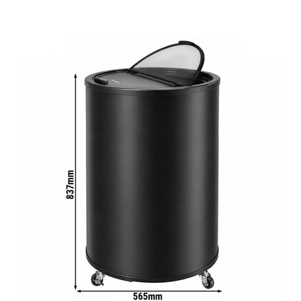 GGM Gastro Commercial Top Loading Bottle Cooler - Black; Glass Lid - 87L