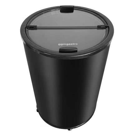 GGM Gastro Commercial Top Loading Bottle Cooler - Black; Glass Lid - 87L